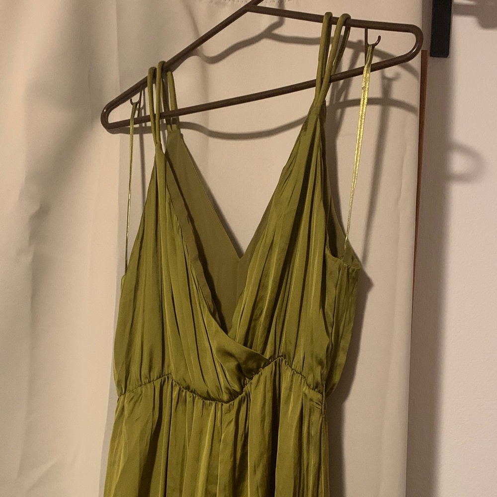 Zara olive color pleated jumpsuit